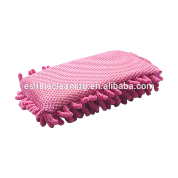 Microfiber chenille car cleaning sponge