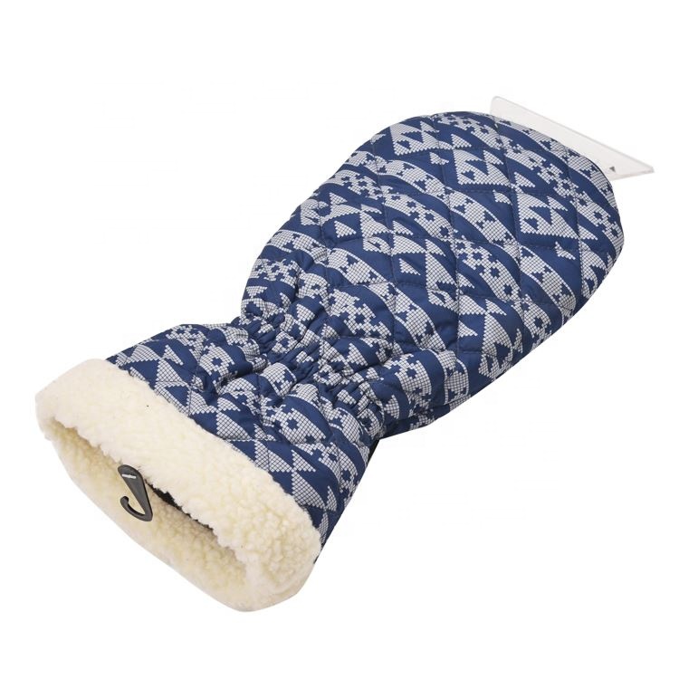 Winter Shovel Car Heavy Duty Warm With Mitt Snow Removal Fleece Lined Plastic Ice Scraper Glove