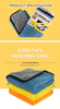Double Side Thick Absorbent Coral Fleece Microfiber Cleaning Towel 45X38 For Car Wash