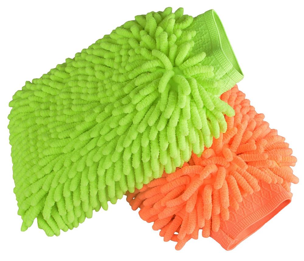 Multi-purpose microfiber car wash mitt