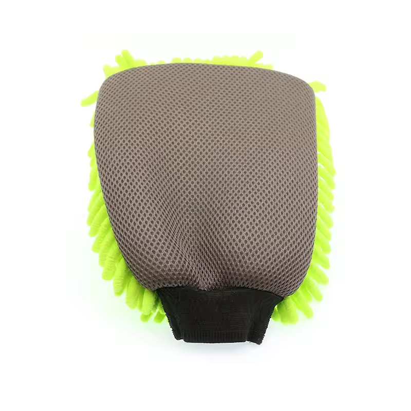 Single Side Microfiber Chenille wash gloves for Auto Detailing