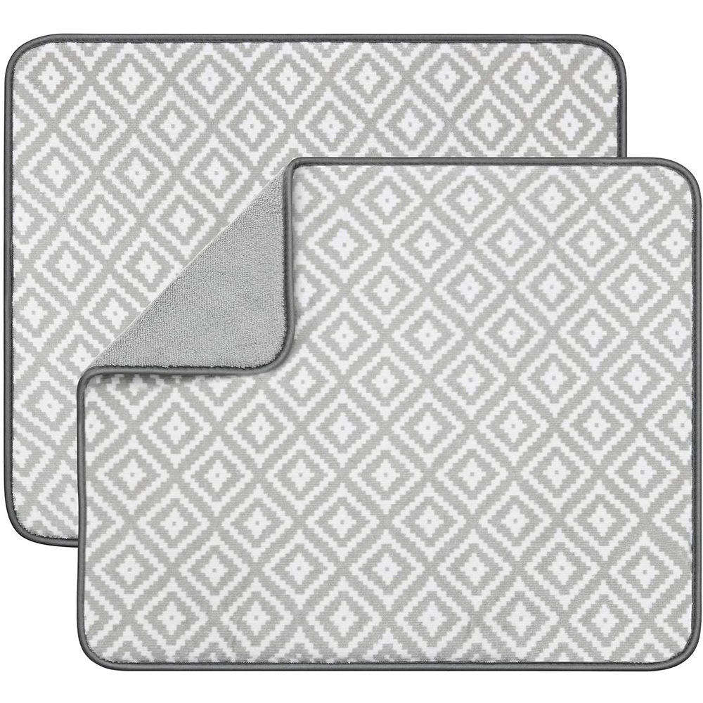 40X46CM Rectangle Striated Patterned Cloth Placemats Absorbent Microfiber Dish Drying Mat For Kitchen Table