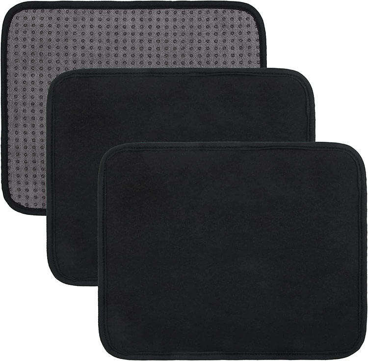 Custom Logo Microfiber Bowling Ball Cleaner Towel with EZ Grip Dots Non-Slip Bowling Ball Shammy Pad