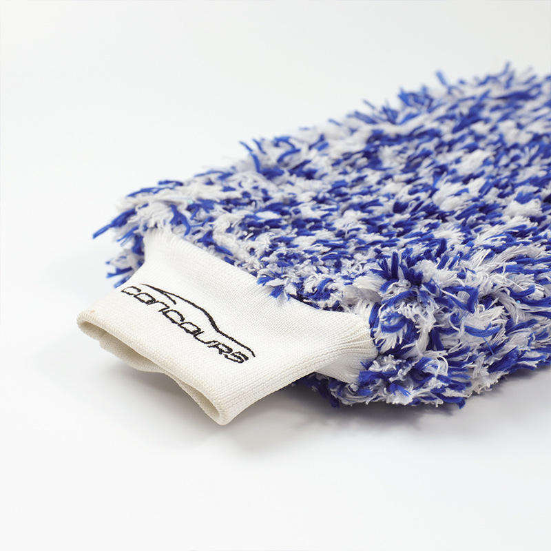 Premium Custom 70 30 Super Soft Long High Pile Microfiber Detailing Wash Mitt Car Clean Window Microfibre Wheel Washing Mitt