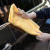 80% Polyester 40*40cm 400gsm Grey Color Cleaning Cloth Polishing Wiping Rags Car Microfiber Towel With Logo