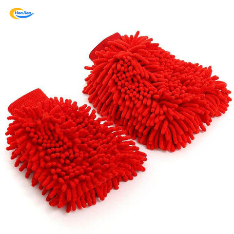 Auto Detail Car Wash Mitt Chenille Noodle Glove Water Absorb Foam Cheap Mitt