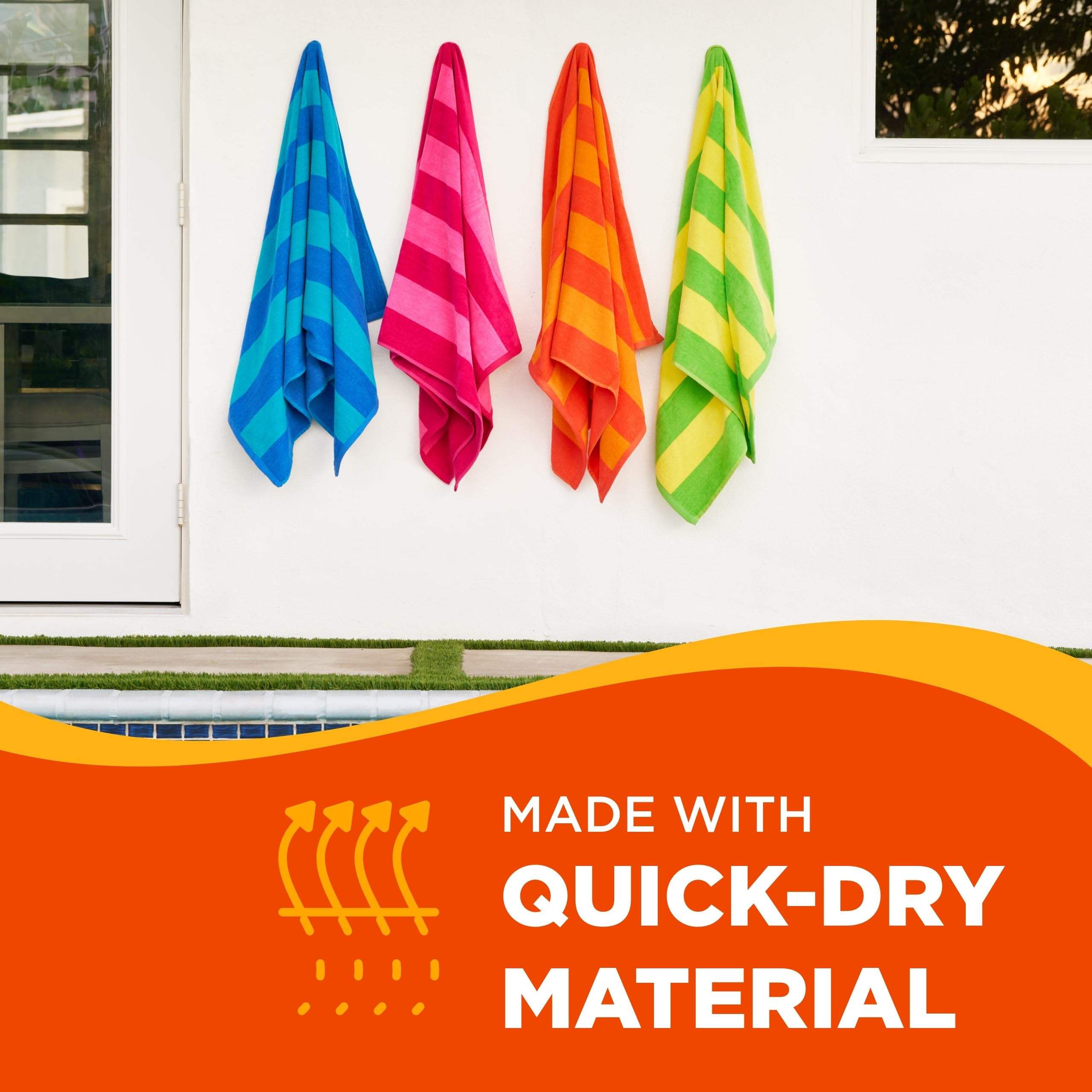 Striped Microfiber 100% Organic Cotton Gots Certificate Luxury Brand Custom Pure Linen Wearable Beach Towels