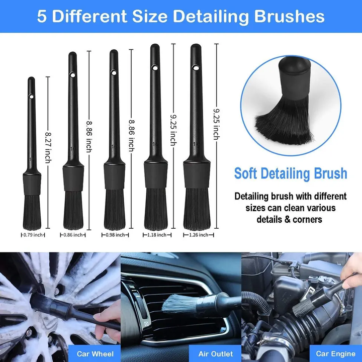Pexmientas 21PCS Car Care Cleanings Car Detailing Brush Drill Washing Brush Set Buffing Sponge Pads Car Cleaning Tools Kit