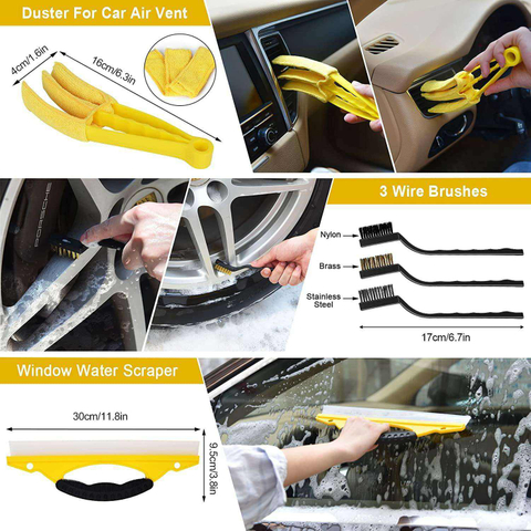 Customized Color Car Cleaning Kit High Quality Detailing Brush Kit Car Cleaning