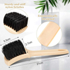 Car Wheel Cleaning Brush Horse Hair Cleaning Brush Auto Detailing Brush for Car Seat Wheel Carpet with Long Handle