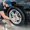 Car Wheel Cleaning Brush Horse Hair Cleaning Brush Auto Detailing Brush for Car Seat Wheel Carpet with Long Handle