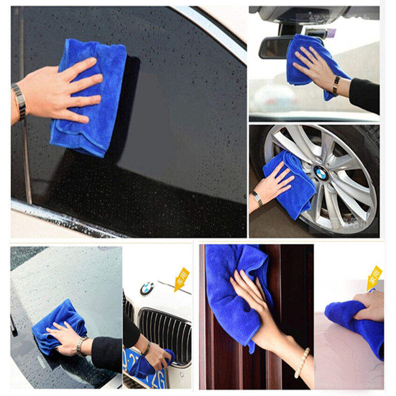 Custom Free Lint Super Absorbent Microfiber Cleaning Cloth Polishing Car Microfiber Towel 40x40 Kitchen Car Drying Towe