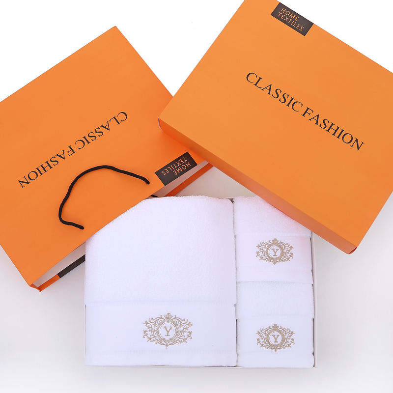 35*75 cm 70*140 cm custom logo package hand face bath towels sets 100% pure cotton 3 pieces towel set