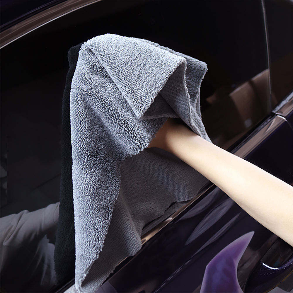 80% Polyester 20% Polyamide Edgeless MicroFiber Car Kitchen Towel Super Absorbent Long Pile Microfiber Drying Cloth