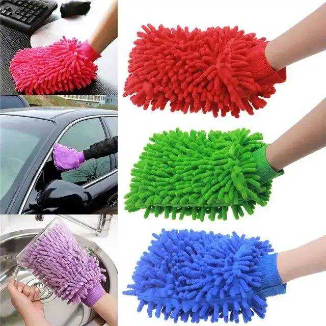 Microfiber Chenille Auto Car Wash Cleaning Mitt Wool Glove for Car Washing Mirco Fibre Cleaning Glove Microfiber Glovers