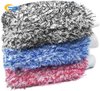 Automotive Car Cleaning Supplies Wholesale Gray Microfiber Chenille Car Washing Mitt Custom Logo Car Wash Gloves