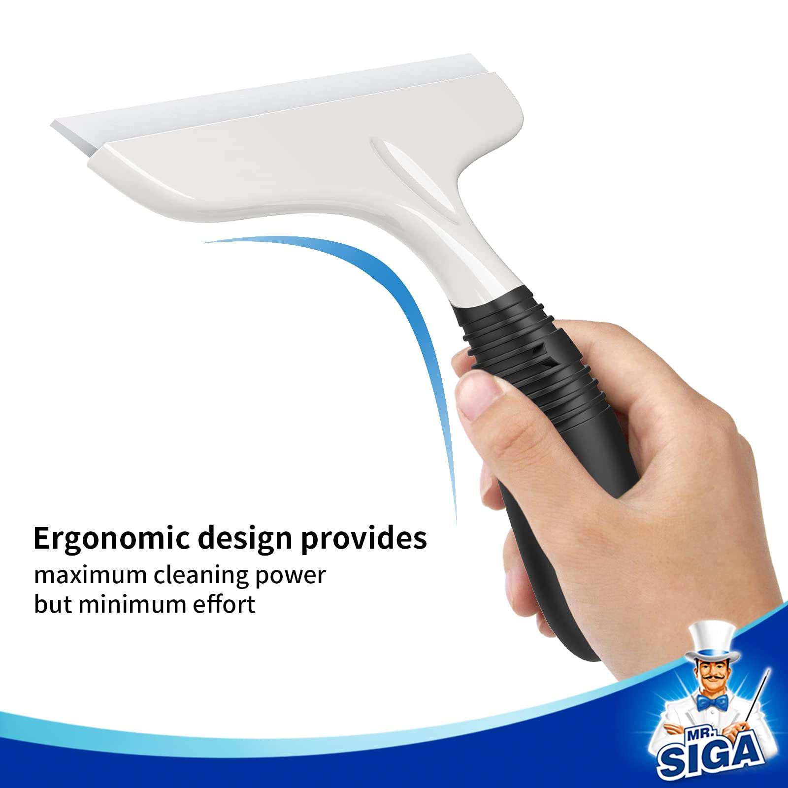 Eco Friendly Window Glass Cleaning Wiper Pp Handle Window Squeegee Cleaner 360 Rotate Silicone Rubber Window Squeegee