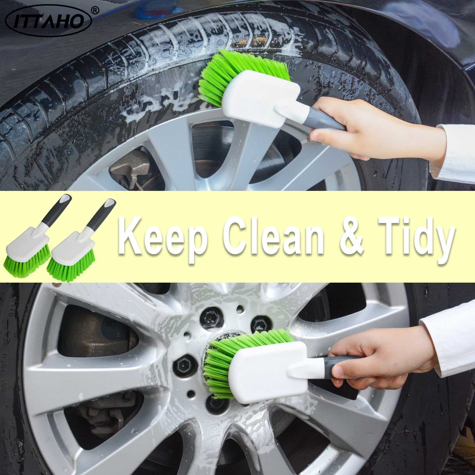 Durable Washing Car Wash Brush Tools Cleaning Supplies Home Use Car Wheel Kit Tire Brush