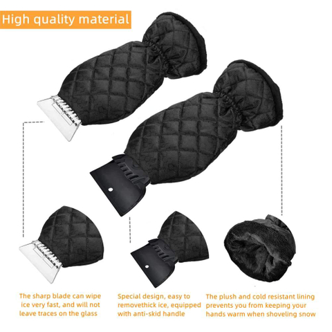 Snow Remover Tool Waterproof Warming Snow Ice Scraper Glove For Car Window and Windshield