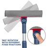 2 In1 8 Inch Telescopic Car Window Squeegee Tool For Car Wrap Car Window Cleaning Window Cleaning Rubber Sponge Glass Cleaner