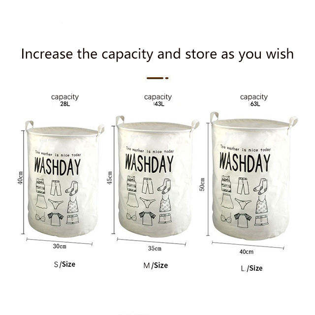 Cloth Dirty Clothes Foldable Storage Basket Doll Storage Bucket Cotton Linen Laundry Basket