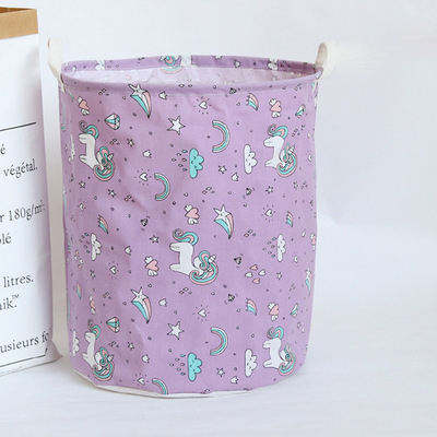 Pattern Foldable Large Laundry Hamper Dirty Cloth Storage Washing Bin Collapsible Canvas Laundry Basket