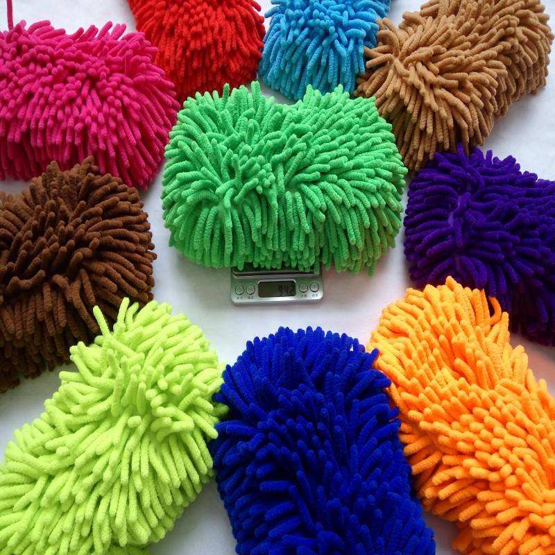 Non Scratch Noodle Chenille Microfiber Mesh Scrubber Car Detail Wash Cleaning Sponge Foam Pad
