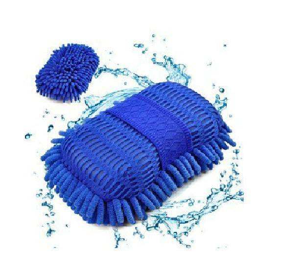Non Scratch Noodle Chenille Microfiber Mesh Scrubber Car Detail Wash Cleaning Sponge Foam Pad
