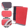 Red Color Mesh Pattern Medium Grade Safety Microfiber Clay Mitt for Car Washing