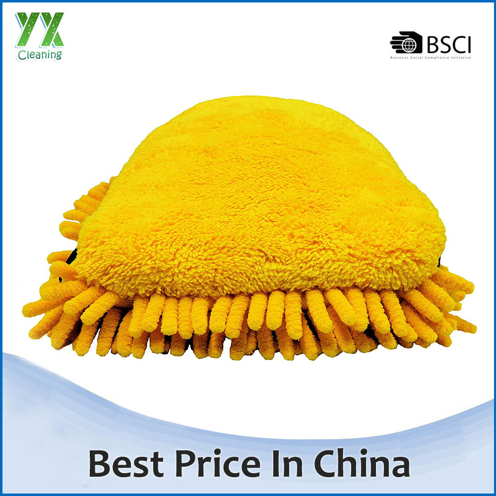 eco-friendly guantes microfiber chenille car wash cleaning mitt