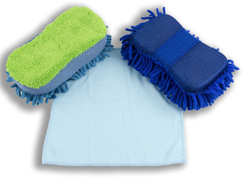 Ultimate Car Wash Sponge with Microfiber cleainng cloth