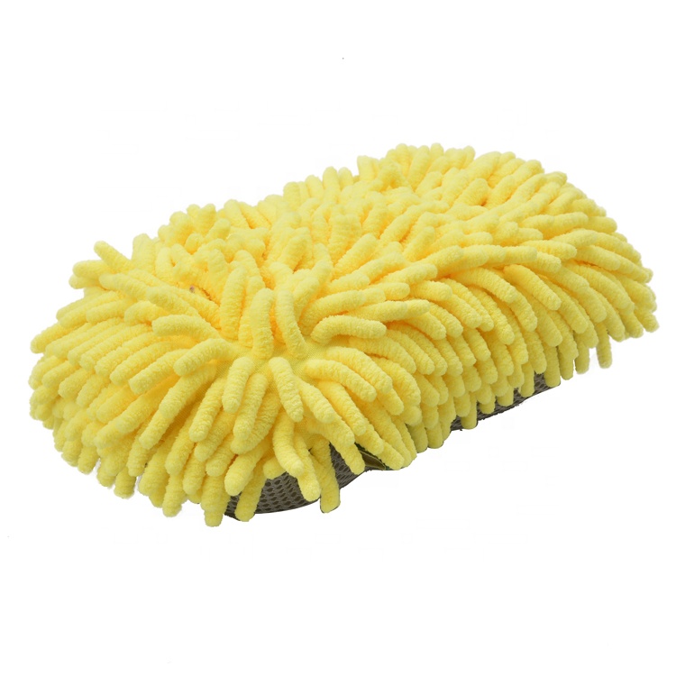 Factory custom microfiber washing chenille cleaning wholesale car sponge