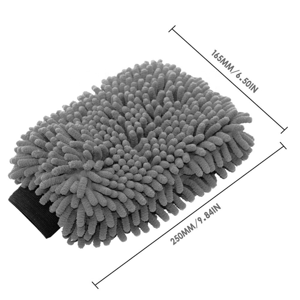 Custom Premium Plush Chenille Double Side microfibra car Wash Mitt