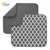 Absorbent Dish Drying Mat Reversible Microfiber Dish Mat Kitchen Cushion Pad Tableware for Kitchen