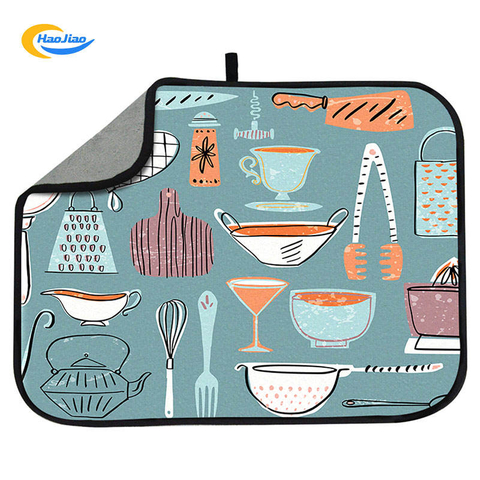 Kitchen Counter Soft Diatomaceous Mud Absorbent Pad Cup Pad Wash Table Bowl Chopsticks Non-Slip Drain Pad