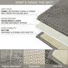 Chenille Floor Mat Bathroom Three piece Set Water Absorbing Long Hair Carpet Toilet Bathroom Foot Mat Set