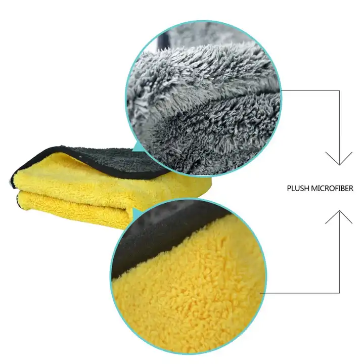 Automotive Detail Strong Absorbent Microfiber Coral Wool Non-shedding 600-1200gsm Automotive Polished Microfiber Towel