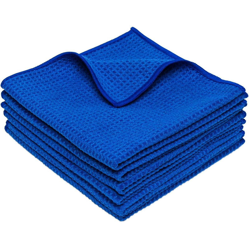 Microfiber Black Waffle Kitchen Weave Towel Absorbent Dish Towels Quick Drying Hand Towels for Cleaning Kitchen