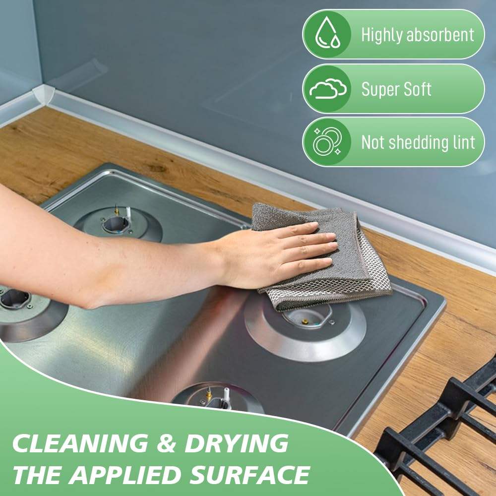 Poly Scour Scrubbing Side Microfiber Cleaning Cloths Microfiber Dish Cloths For Kitchen