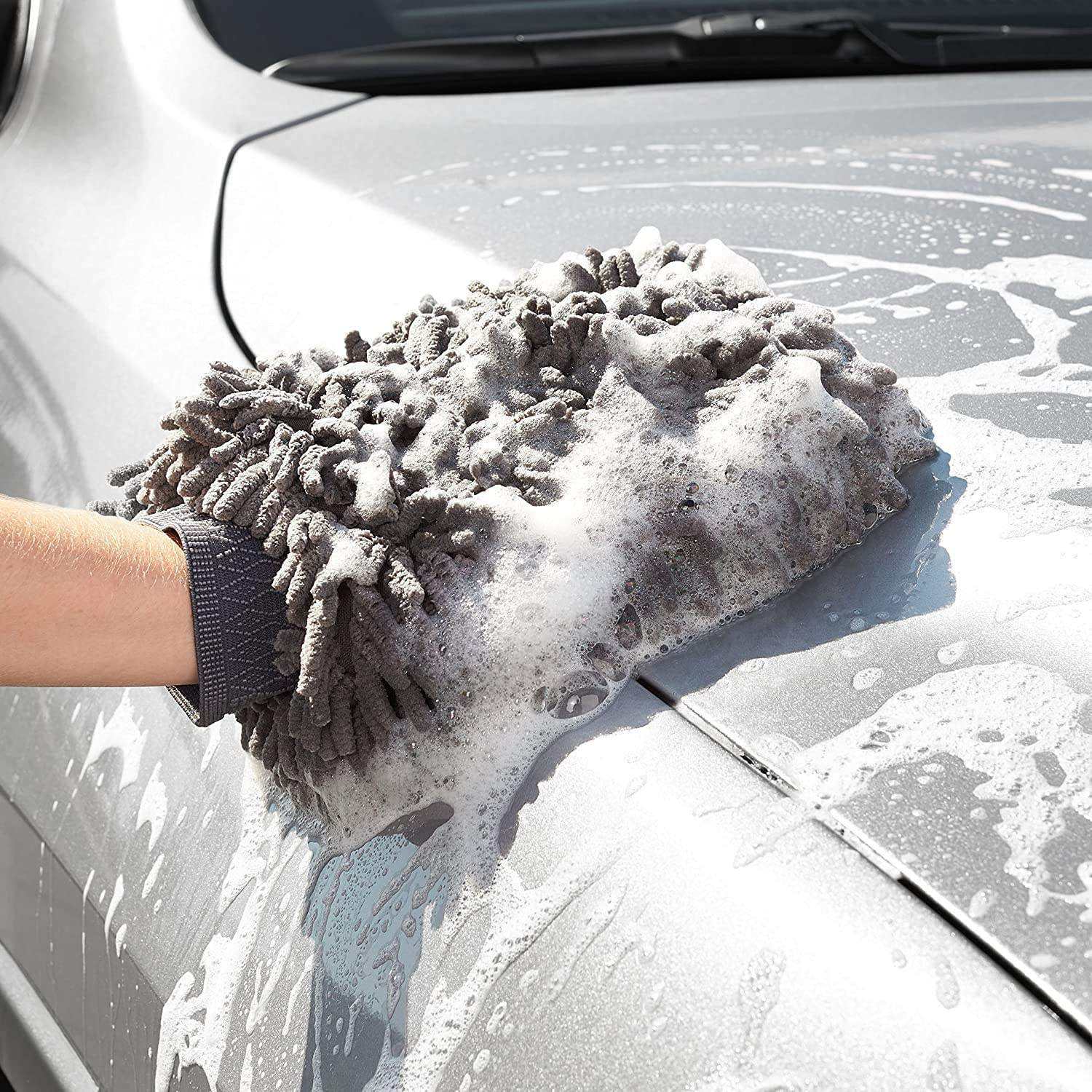 Premium Scratch Free Chenille Car Wash Mitt Cleaning Microfiber Car Polish Clean Mitt