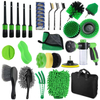 21pcs Interior Detailing Car Wash Cleaning Tool Kit With Towels Drill Brushes