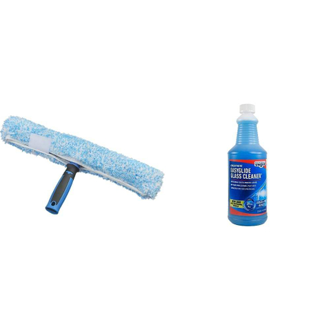 Microfiber Window Cleaning Combo Squeegee Professional for window Cleaning with Refill 10"