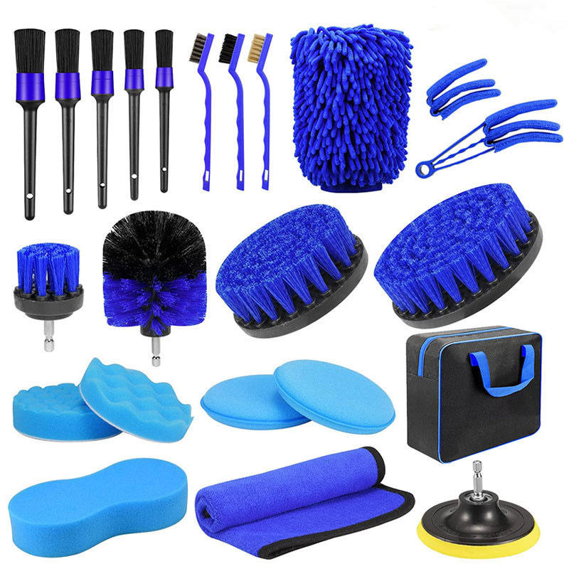 Hot Sales 26PCS Car Brush Set Auto Car Washing Drill Brush Set Car Cleaning Tools Kit
