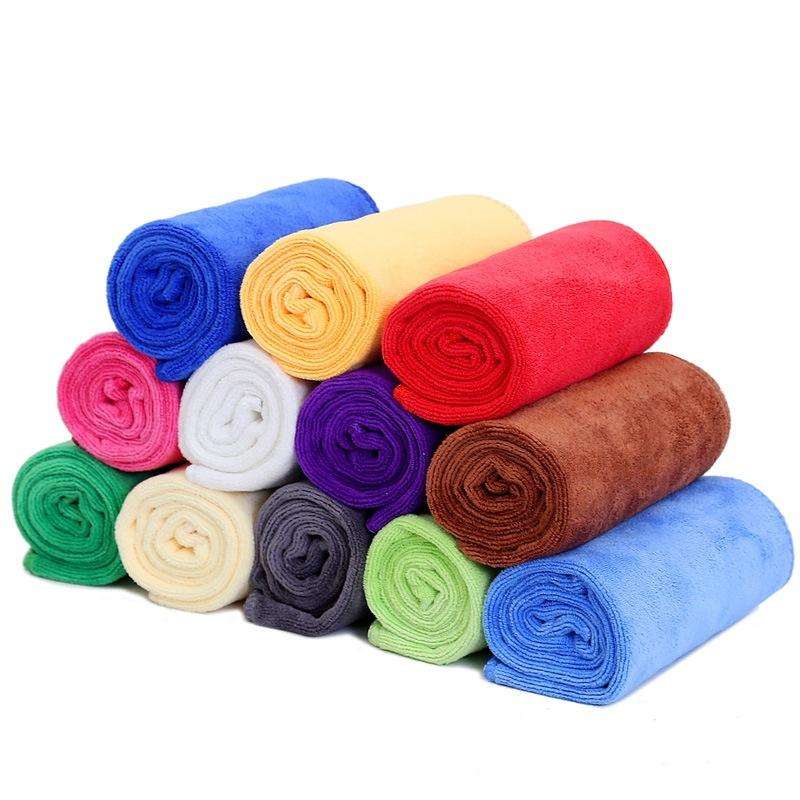Wholesale Microfiber Car Wash Towel Water Absorbent Microfiber Blue Drying Towel Car Cleaning Cloths
