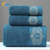 35*75 cm 70*140 cm custom logo package hand face bath towels sets 100% pure cotton 3 pieces towel set