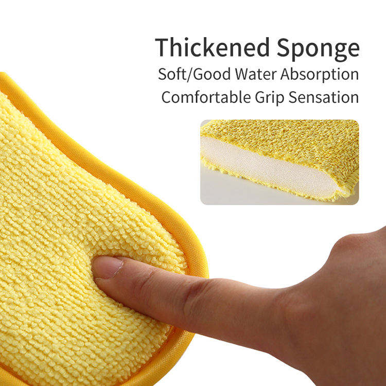 Microfiber Sponge Dishes Washing Sponge Kitchen Cleaning Sponge for Dish Clean Microfiber