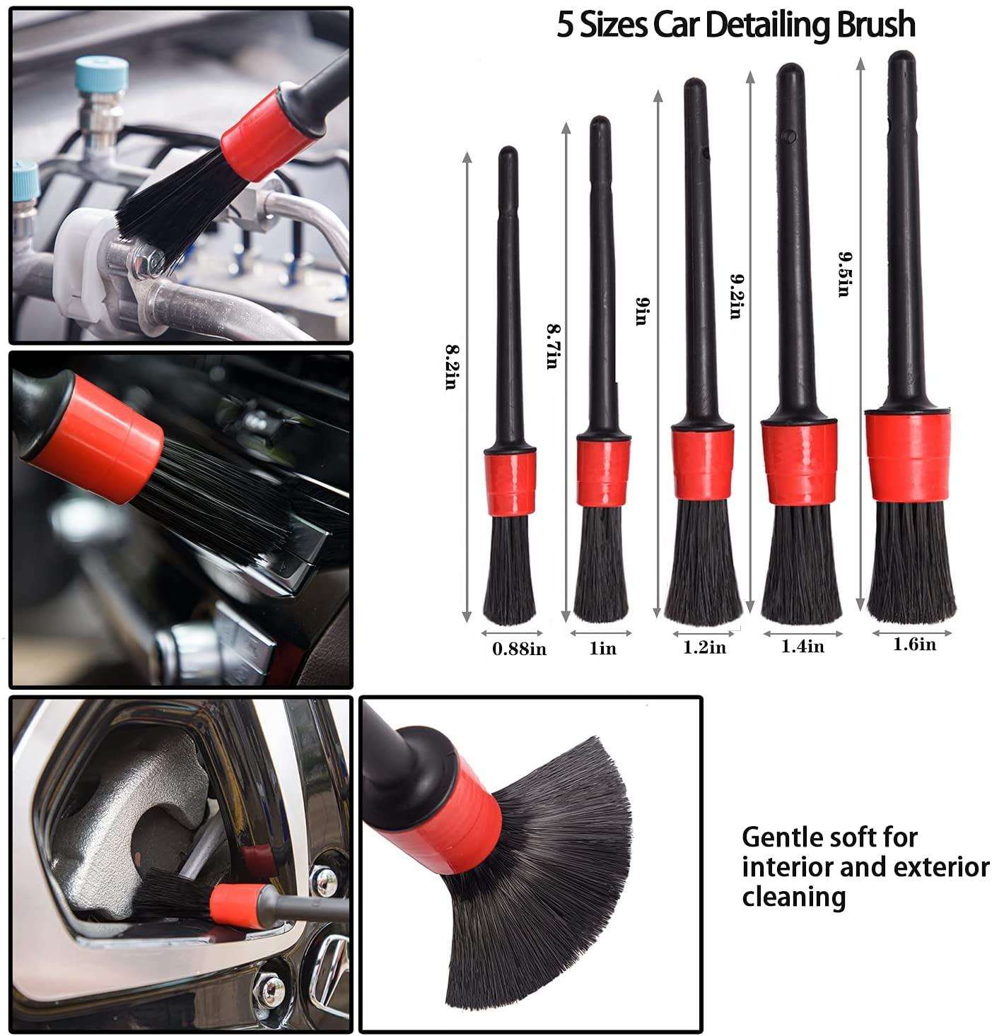 27pcs Car Cleaning Supplies Product Wash Cleaning Kit With Microfiber Wash Mitts Tire Brush Detailing Kit Car Clean Accessories