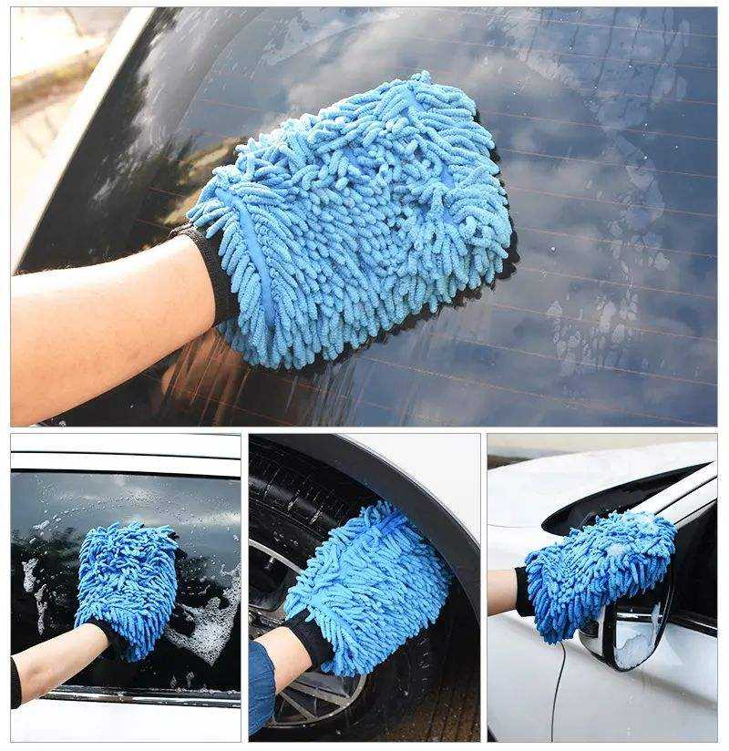 Microfiber Chenille Auto Car Wash Cleaning Mitt Wool Glove for Car Washing Mirco Fibre Cleaning Glove Microfiber Glovers
