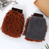 High Quality Thickened Chenille Scratch-Free Glove Microfiber Car Detailing Polishing Mitt 2-In-1 Microfiber Chenille Wash Mitt
