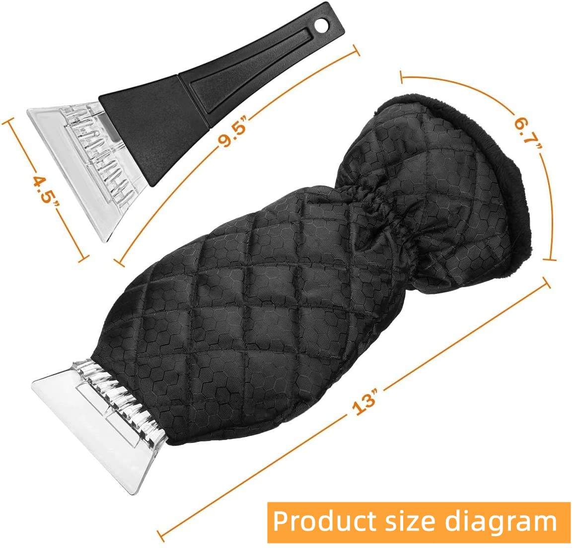 Snow Remover Tool Waterproof Warming Snow Ice Scraper Glove For Car Window and Windshield